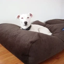 Hondenbed Chocolade Bruin Ribcord Extra Small