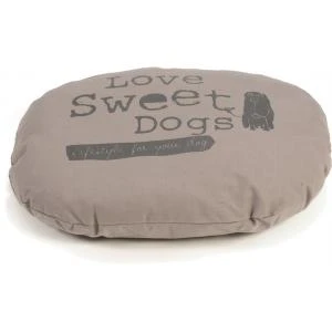 Beeztees Hondenkussen Ovaal Sweet Dogs Mokka 56 X 42 Cm 1 Beeztees Hondenkussen Ovaal Sweet Dogs Mokka 56 X 42 Cm