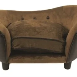 Enchanted Hondenmand Sofa Ultra Pluche Snuggle Pebble Bruin 68x41x38 Cm