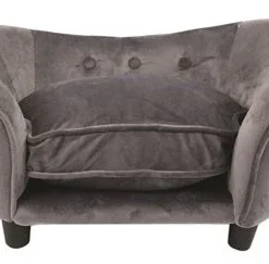Enchanted Hondenmand Sofa Ultra Pluche Snuggle Donkergrijs 68x40,5x37,5 Cm