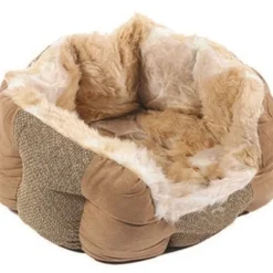 Yap Delicato Hondenmand Ovaal Giraffe/suede 56x49x23 Cm