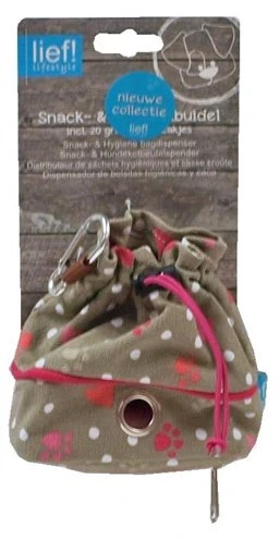 Lief! Snack- En Poepzak Buidel - Girls (inclusief 20 Poepzakjes) 1 Lief! Snack- En Poepzak Buidel - Girls (inclusief 20 Poepzakjes)