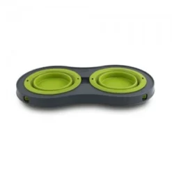 Popware Double Elevated Feeder - Groen