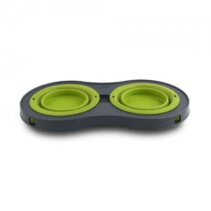 Popware Double Elevated Feeder - Groen 1 Popware Double Elevated Feeder - Groen