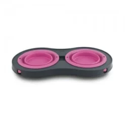 Popware Double Elevated Feeder - Roze